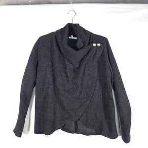 Maurices Black Cowl Neck Crossover Sweater Size Large